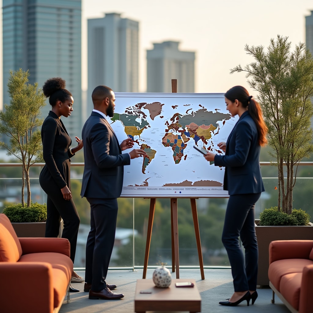 Recherche de marché international avec données géographiques