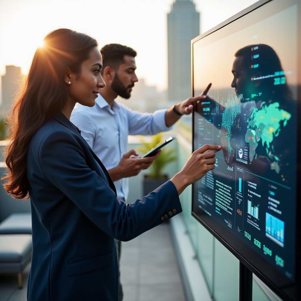 Espace de travail d'analyse stratégique avec données internationales